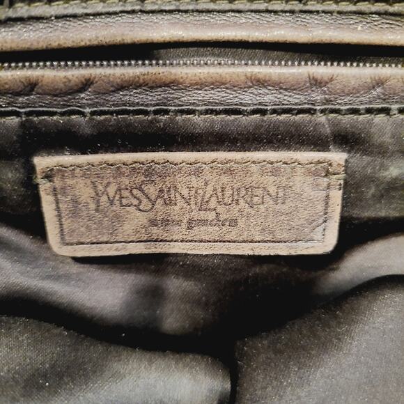 Yves Saint Laurent Muse Bag Metallic Bronze Leather Y2K YSL Satchel - Picture 3 of 16